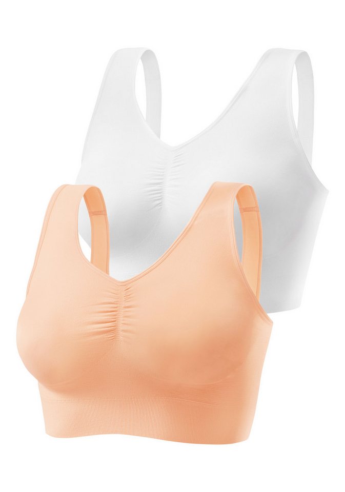 Nuance by Lascana Bralette-BH, BH ohne Bügel, Bustier (Packung, 2-tlg) SEAMLESS, angenehm weich, bequemer BH – Bild 2 von 5