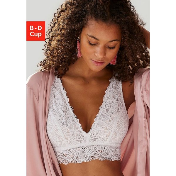Nuance by Lascana Bralette-BH, BH ohne Bügel, bügelloser BH, Soft-BH, Longline-BH, Spitzen-BH sexy Dessous, sexy Unterwäsche
