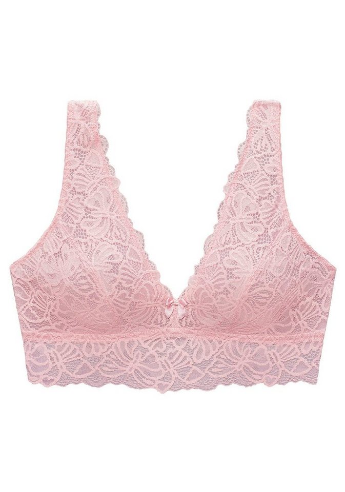 Nuance by Lascana Bralette-BH, BH ohne Bügel, bügelloser BH, Soft-BH, Longline-BH, Spitzen-BH sexy Dessous, sexy Unterwäsche – Bild 2 von 5