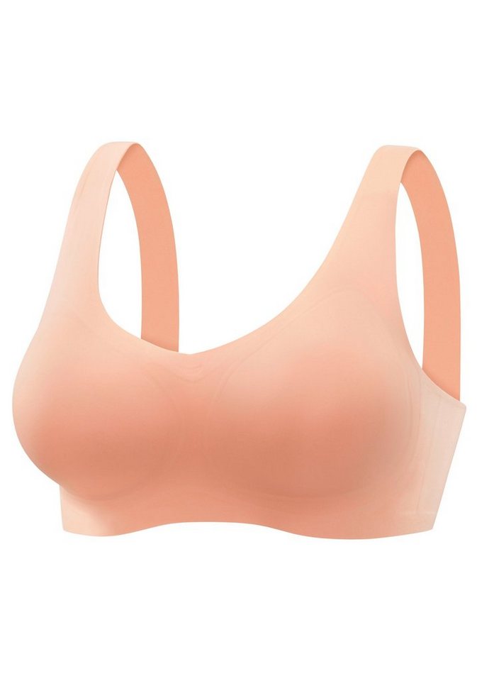 Nuance by Lascana Bralette-BH, BH ohne Bügel, Push-up-BH, Bralette SEAMLESS, mit herausnehmbaren Kissen, bequemer BH, große Größen – Bild 2 von 5