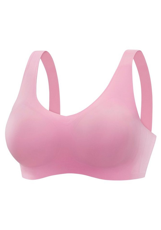 Nuance by Lascana Bralette-BH, BH ohne Bügel, Push-up-BH, Bralette SEAMLESS, mit herausnehmbaren Kissen, bequemer BH, große Größen – Bild 2 von 5