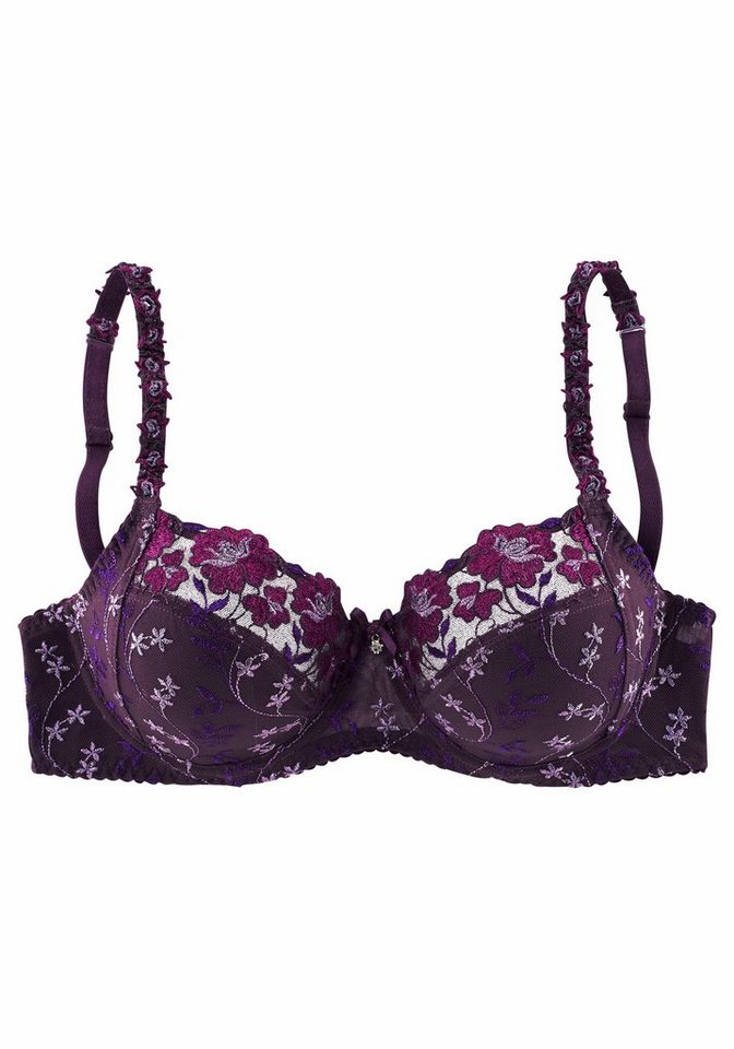 Nuance by Lascana Bügel-BH, BH mit Bügel, Spitzen-BH, als Dessous-Set kombinierbar mit schöner Stickerei Spitze, Dessous, große Größen – Bild 2 von 5
