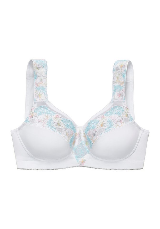Nuance by Lascana Entlastungs-BH, BH ohne Bügel, bügelloser BH, Soft-BH mit breiten, leicht wattierten Trägern, große Größen, bequemer BH – Bild 2 von 5