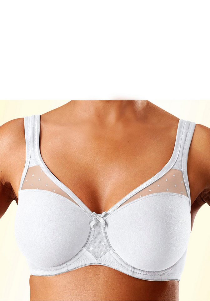 Nuance by Lascana Minimizer-BH, BH mit Bügel, Baumwoll-BH mit breiten Trägern, große Größen, bequemer BH – Bild 3 von 5