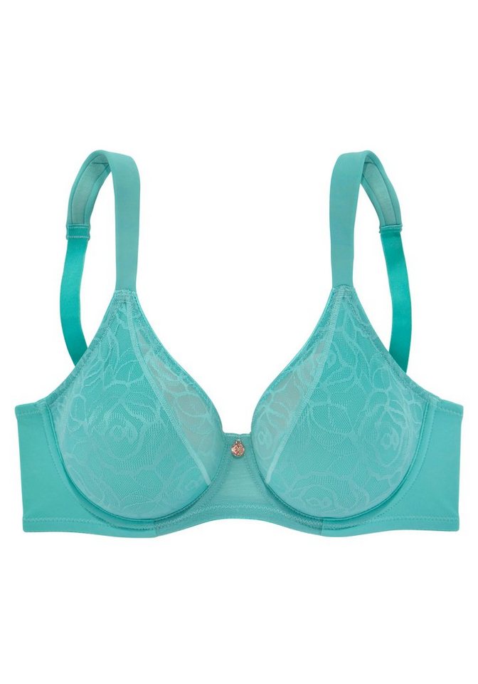 Nuance by Lascana Minimizer-BH, BH mit Bügel mit breiten Trägern & Spitze, große Größen, bequemer BH – Bild 2 von 5