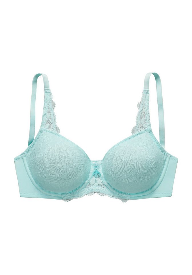 Nuance by Lascana Minimizer-BH, BH mit Bügel, mit Spitzenträgern mit Schmetterlingsmotiv, große Größen – Bild 2 von 5