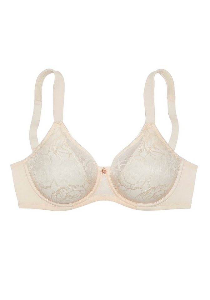 Nuance by Lascana Minimizer-BH, BH mit Bügel mit breiten Trägern & Spitze, große Größen, bequemer BH – Bild 2 von 5