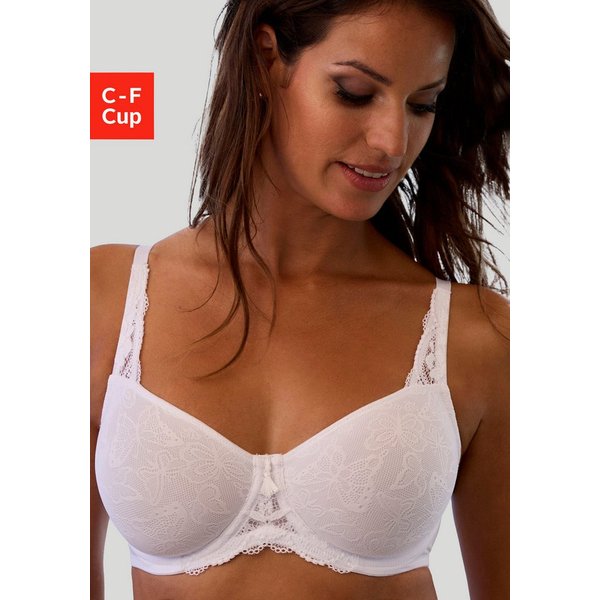 Nuance by Lascana Minimizer-BH, BH mit Bügel, mit Spitzenträgern mit Schmetterlingsmotiv, große Größen