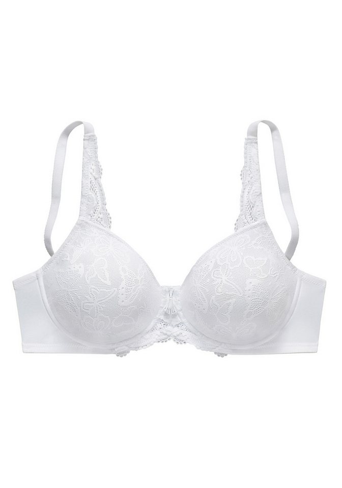 Nuance by Lascana Minimizer-BH, BH mit Bügel, mit Spitzenträgern mit Schmetterlingsmotiv, große Größen – Bild 2 von 5