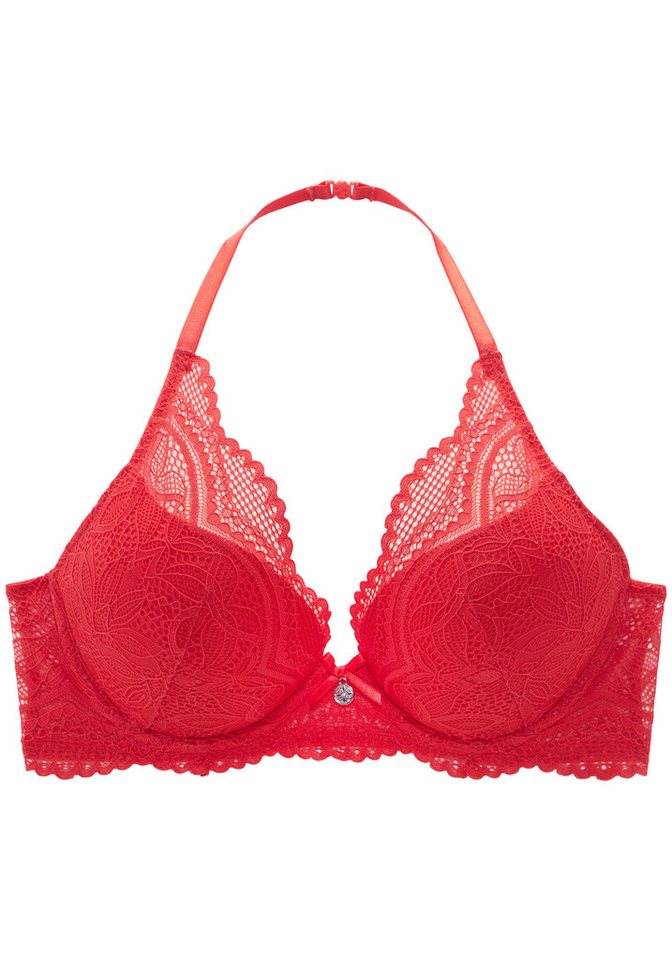 Nuance by Lascana Neckholder-BH, Push-up-BH, BH mit Bügel, Spitzen-BH, Vivianna als Dessous-Set kombinierbar, mit 2 Tragevarianten, sexy Dessous – Bild 2 von 5