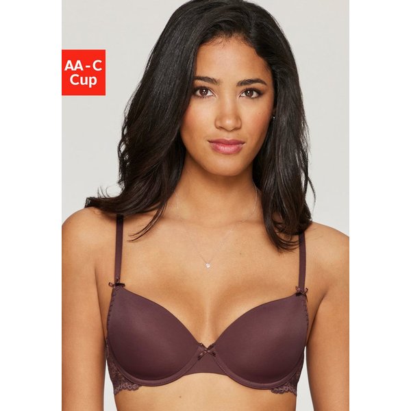 Nuance by Lascana Schalen-BH, BH mit Bügel, mit Spitzenrücken & nahtlosen Schalen als Dessous-Set kombinierbar, sexy Dessous, sexy Unterwäsche