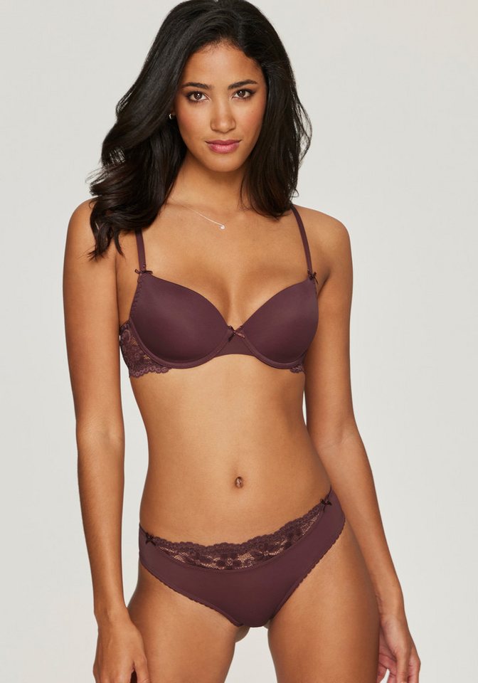 Nuance by Lascana Schalen-BH, BH mit Bügel, mit Spitzenrücken & nahtlosen Schalen als Dessous-Set kombinierbar, sexy Dessous, sexy Unterwäsche – Bild 3 von 5