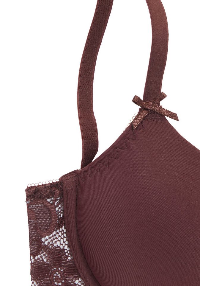 Nuance by Lascana Schalen-BH, BH mit Bügel, mit Spitzenrücken & nahtlosen Schalen als Dessous-Set kombinierbar, sexy Dessous, sexy Unterwäsche – Bild 5 von 5