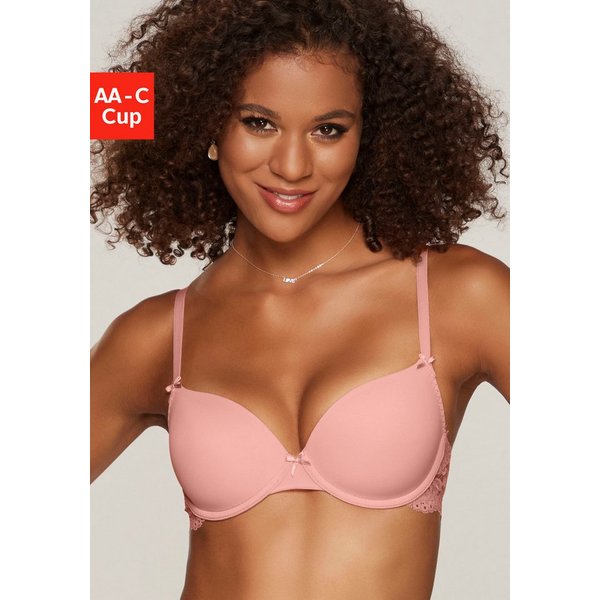 Nuance by Lascana Schalen-BH, BH mit Bügel, mit Spitzenrücken & nahtlosen Schalen als Dessous-Set kombinierbar, sexy Dessous, sexy Unterwäsche