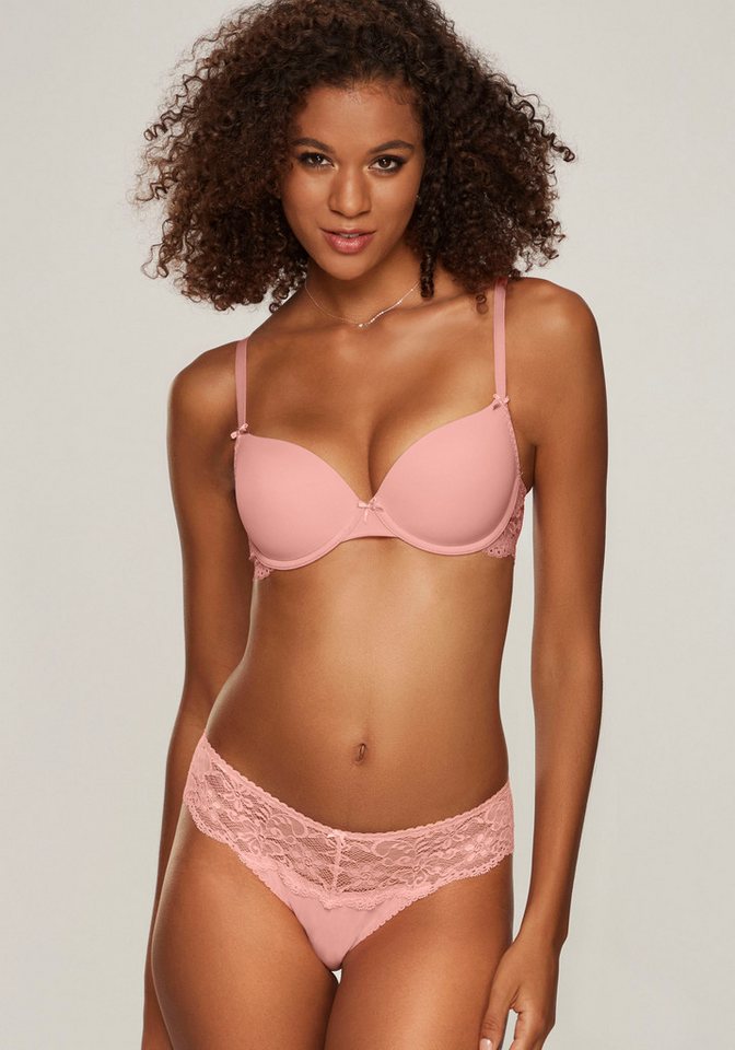 Nuance by Lascana Schalen-BH, BH mit Bügel, mit Spitzenrücken & nahtlosen Schalen als Dessous-Set kombinierbar, sexy Dessous, sexy Unterwäsche – Bild 5 von 5