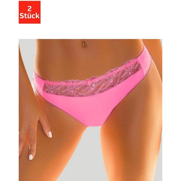 Nuance by Lascana Slip (Packung, 2 Stück) mit schöner Stickereispitze, als Dessous-Set kombinierbar