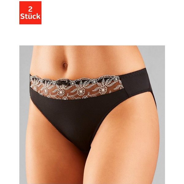 Nuance by Lascana Slip (Packung, 2 Stück) mit schöner Stickereispitze, als Dessous-Set kombinierbar