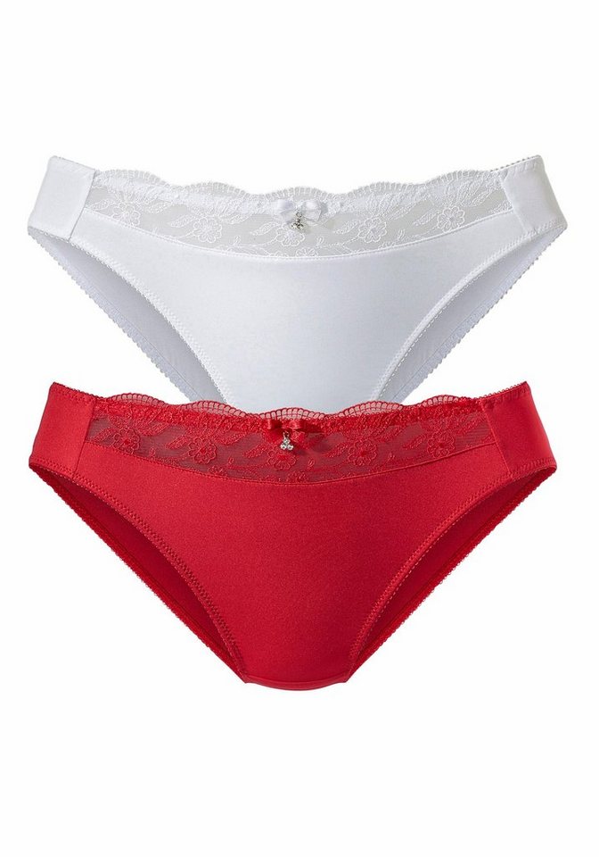 Nuance by Lascana Slip (Packung, 2 Stück) mit schöner Stickereispitze, als Dessous-Set kombinierbar – Bild 2 von 5