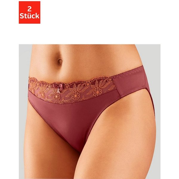 Nuance by Lascana Slip (Packung, 2 Stück) mit schöner Stickereispitze, als Dessous-Set kombinierbar