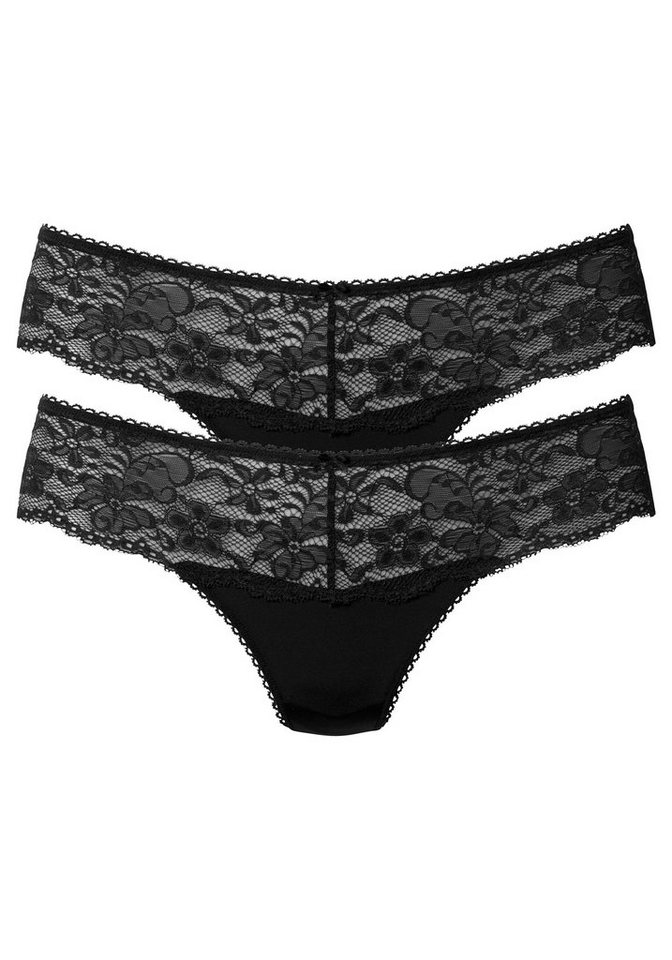 Nuance by Lascana String mit breitem Spitzenband, als Dessous-Set kombinierbar (Packung, 2 Stück) sexy Dessous, sexy Unterwäsche – Bild 2 von 5