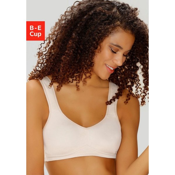 Nuance by Lascana T-Shirt-BH, BH ohne Bügel mit breiten Trägern, seidige Microfaser, große Größen, bequemer BH