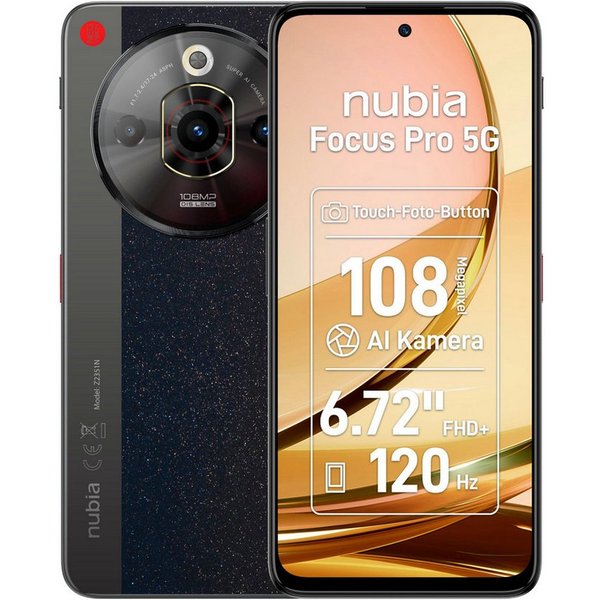 Nubia Focus Pro 5G Smartphone (17,06 cm/6,72 Zoll, 256 GB Speicherplatz, 108 MP Kamera)