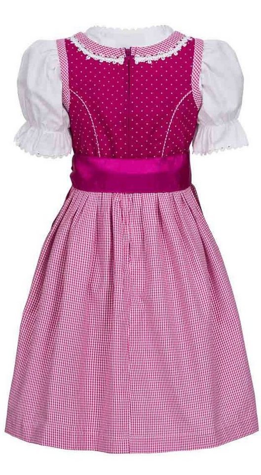 Nübler Dirndl Kinderdirndl Anja in Beere, 3-teiliges Set - Rocklänge knielang 3 teiliges Set aus Dirndl, Bluse und Schürze – Bild 2 von 5