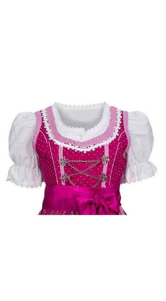 Nübler Dirndl Kinderdirndl Anja in Beere, 3-teiliges Set - Rocklänge knielang 3 teiliges Set aus Dirndl, Bluse und Schürze – Bild 4 von 5