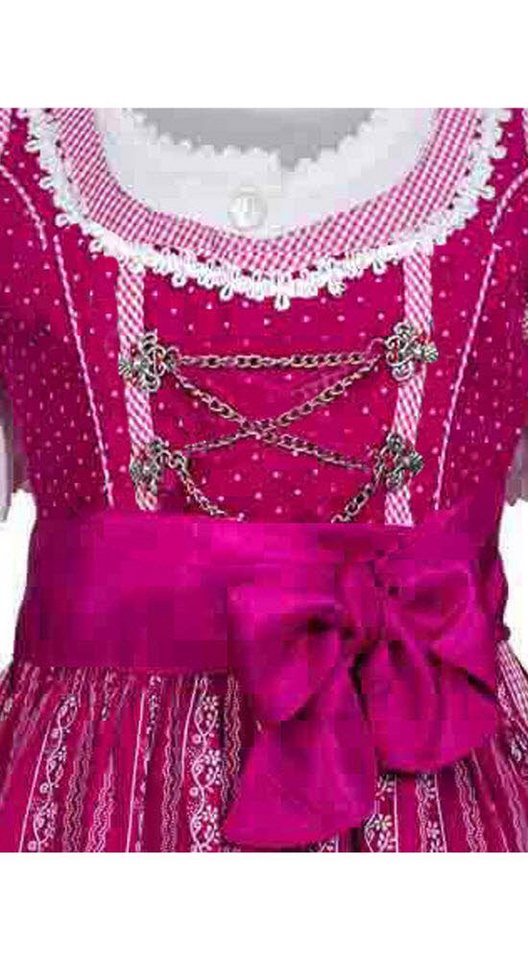Nübler Dirndl Kinderdirndl Anja in Beere, 3-teiliges Set - Rocklänge knielang 3 teiliges Set aus Dirndl, Bluse und Schürze – Bild 5 von 5