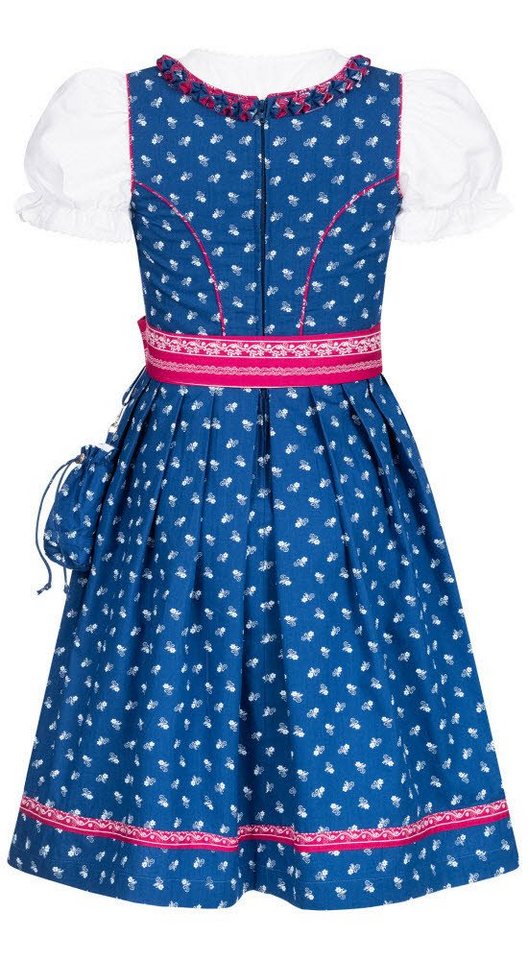 Nübler Dirndl Kinderdirndl Demi in Dunkelblau, 3-teiliges Set - Rocklänge knielang (Dirndl Set DEMI, Dirndl Kleid mit Bluse und Schürze) Kinder Tracht im bayeri – Bild 2 von 5