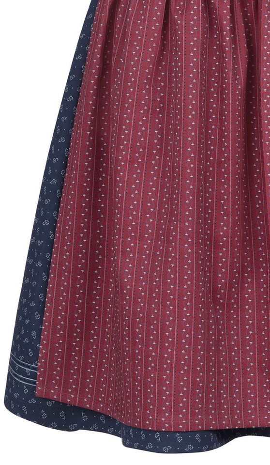 Nübler Dirndl Kinderdirndl Gesr in Blau Rot, 3-teiliges Set - Rocklänge knielang – Bild 4 von 5