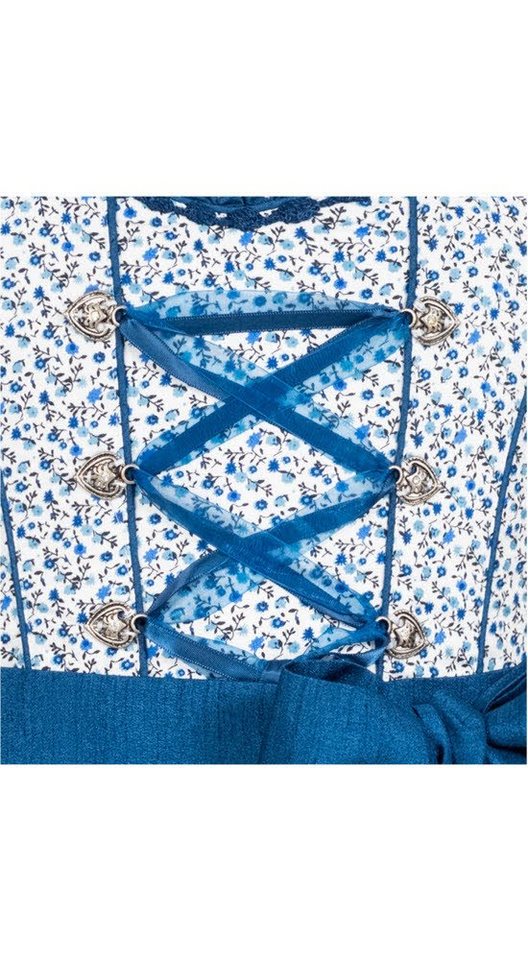 Nübler Dirndl Mädchen Dirndl im traditionellen Stil Kinder Trachten (Dirndl Set DORIS, 3-tlg., Dirndl Kleid mit Bluse und Schürze) Kinder Tracht im bayerischen  – Bild 5 von 5