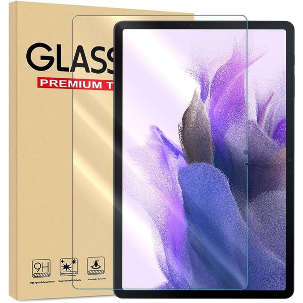 Numerva Schutzfolie Panzer Folie Echt Glas Samsung Galaxy Tab S7 FE, (Schutzfolie, 1x Schutzfolie 2x Reinigungstücher), Tablet Display Schutzglas Folie Echt Gla