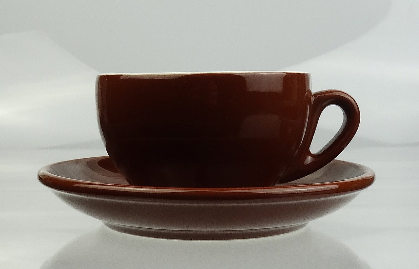 Nuova Point Cappuccinotasse dickwandig, braun, max 200 ml, 2-tlg., Porzellan – Bild 2 von 5