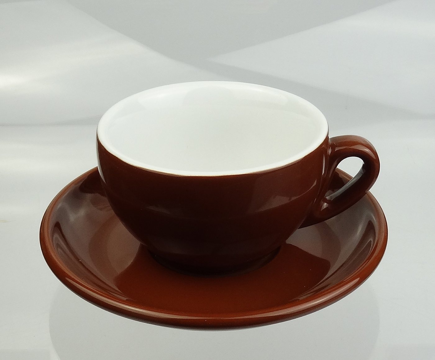 Nuova Point Cappuccinotasse dickwandig, braun, max 200 ml, 2-tlg., Porzellan – Bild 4 von 5