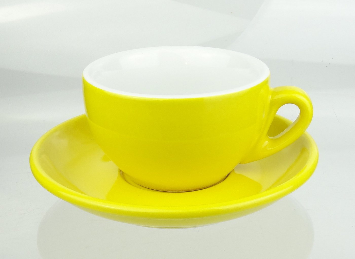 Nuova Point Cappuccinotasse dickwandig, gelb, max 200 ml, 2-tlg., Porzellan – Bild 2 von 4