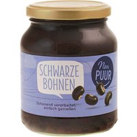 Nur PUUR Schwarze Bio-Bohnen im Glas, 350 g