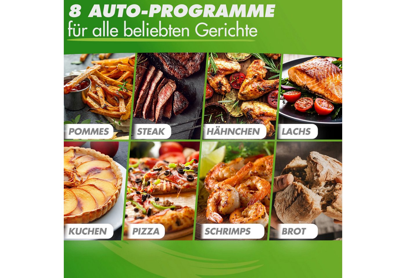 Nutrilovers Heißluftfritteuse NUTRI-FRYER Hei fluftfritteuse Edelstahl, 8L, 2000W, Ober- & Unterhitze, 2000 W, Double-Heat-Heizsystem mit Ober- und Unterhitze – Bild 3 von 5