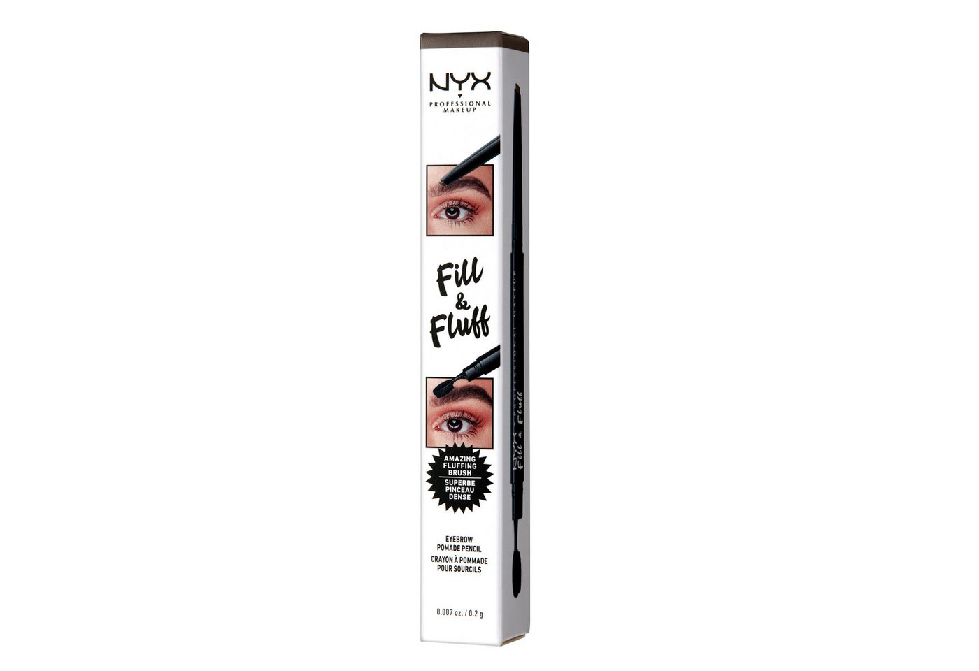 NYX Professional Makeup Fill & Fluff Pomade Pencil Augenbrauenstift · 0.2 g · Braun – Bild 2 von 5