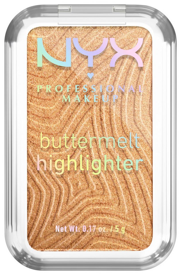 NYX PROFESSIONAL MAKEUP Highlighter BUTTERMELT HIGHLIGHTER, zaubert einen multidimensionalen Glow in das Gesicht – Bild 2 von 5