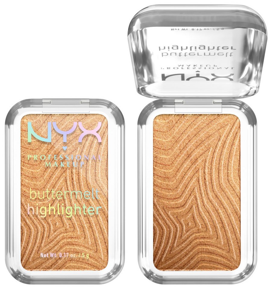 NYX PROFESSIONAL MAKEUP Highlighter BUTTERMELT HIGHLIGHTER, zaubert einen multidimensionalen Glow in das Gesicht – Bild 3 von 5