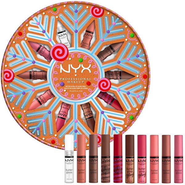 NYX PROFESSIONAL MAKEUP Lipgloss HOLIDAY 2025 BUTTER GLOSS KIT, 10-tlg.