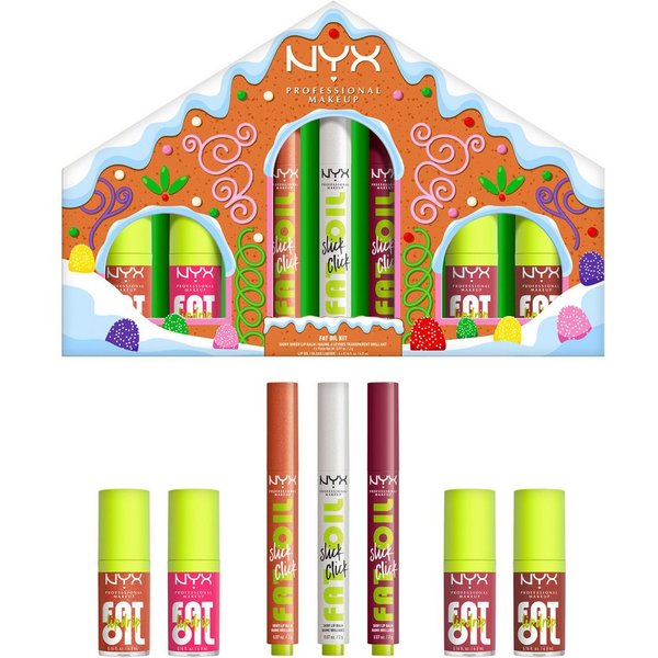 NYX PROFESSIONAL MAKEUP Lipgloss HOLIDAY 2025 FAT GINGERBREAD HOUSE KIT