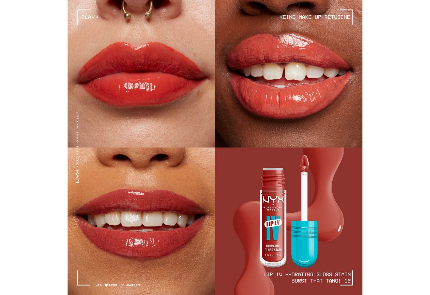 NYX PROFESSIONAL MAKEUP Lipgloss LIP IV GLOSS SERUM, gibt den Lippen einen unwiderstehlichen Wet-Look – Bild 4 von 5