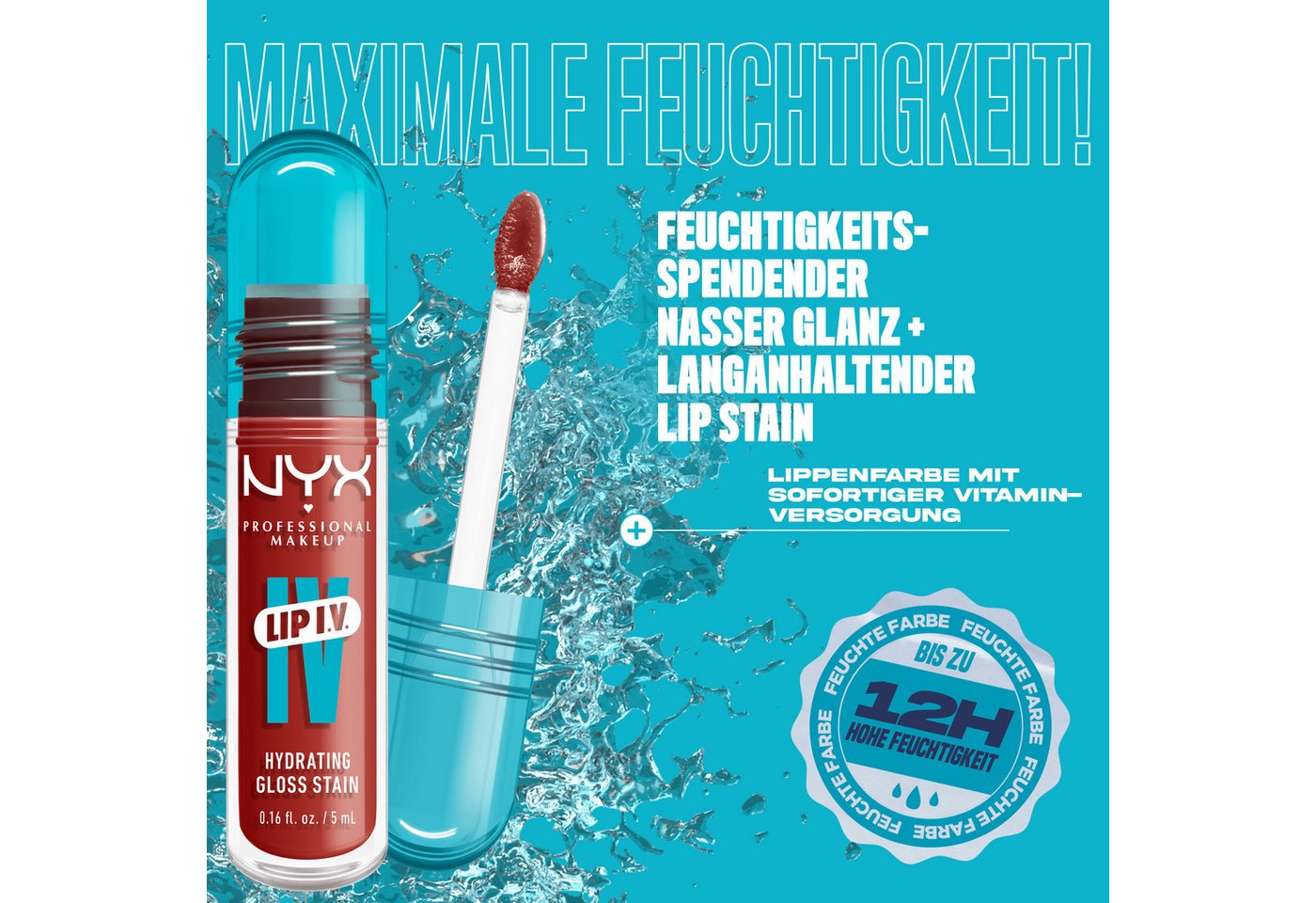 NYX PROFESSIONAL MAKEUP Lipgloss LIP IV GLOSS SERUM, gibt den Lippen einen unwiderstehlichen Wet-Look – Bild 5 von 5