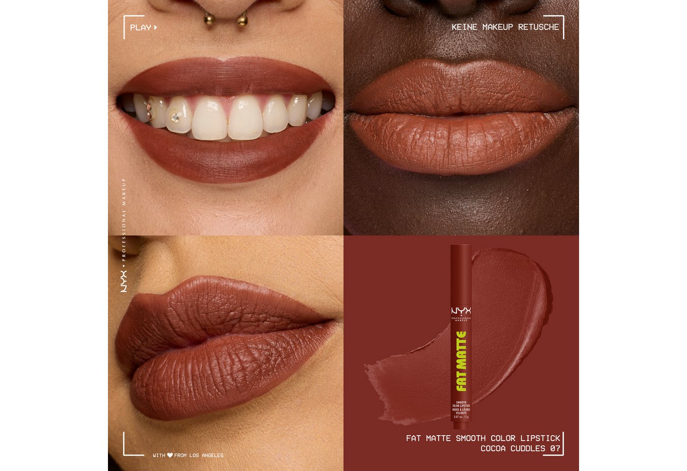 NYX PROFESSIONAL MAKEUP Lippenstift FAT MATTE SMOOTH LIPSTICK – Bild 5 von 5
