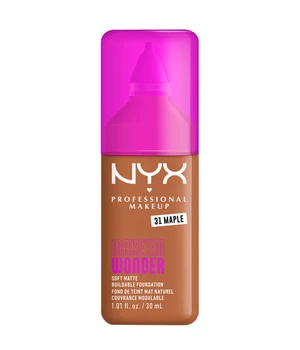 NYX Professional Makeup Make 'EM Wonder Soft Matte Flüssige Foundation · 30 ml · Hellbraun