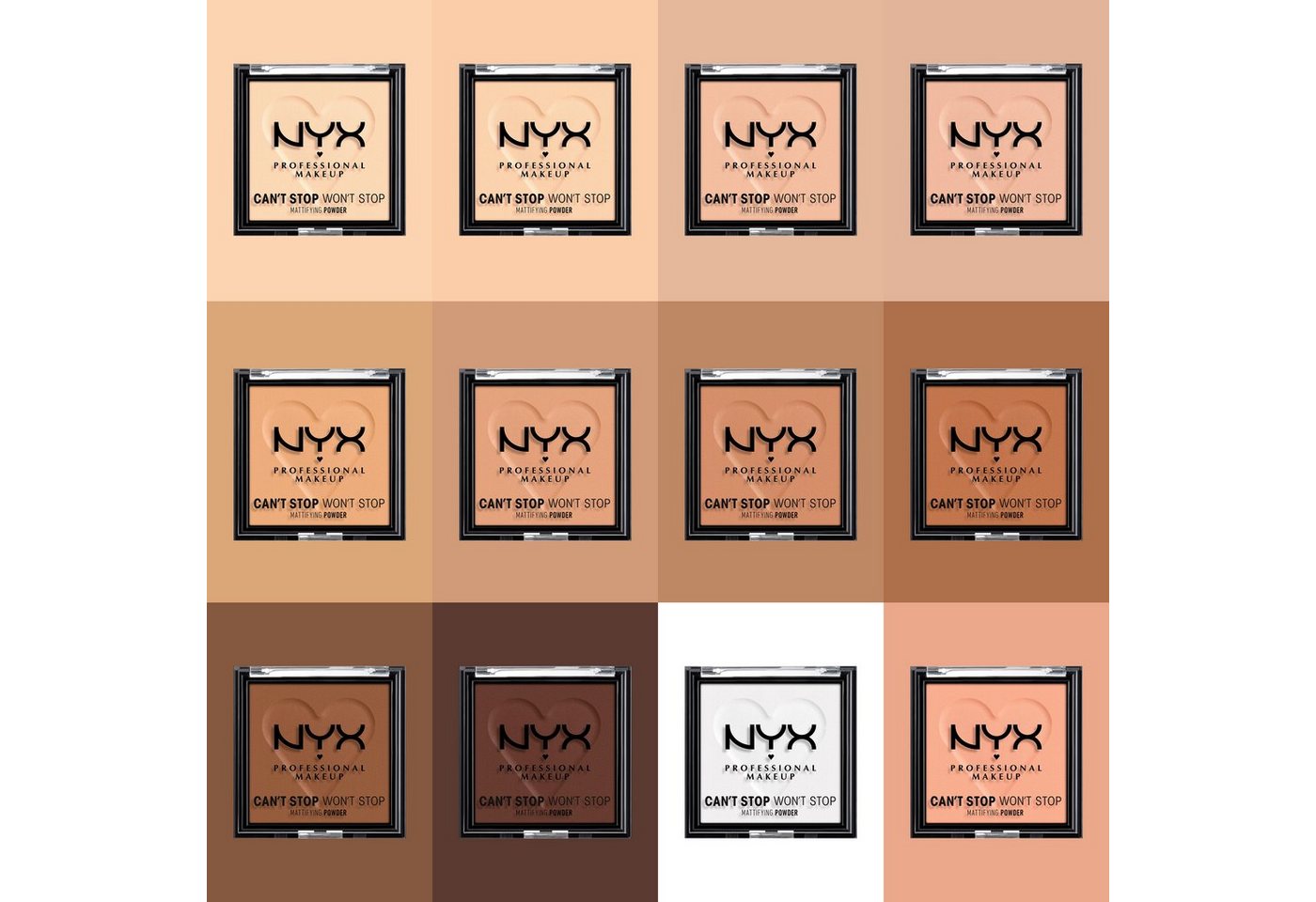 NYX PROFESSIONAL MAKEUP Puder CAN'T STOP WON'T STOP MATTIFYING POWDER, deckt zuverlässig, setzt sich nicht ab, mattierend – Bild 4 von 5