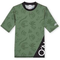 O'NEILL Kinder Shirt MIX & MATCH CALI FIRST 13'' SWIM SHORTSCRAZY SKIN S/SLV, Größe 128 in Grün