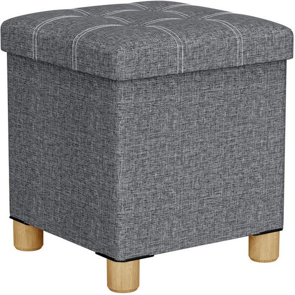Oak&Tea Stauraumhocker Sitzhocker mit Stauraum – Klappbare Aufbewahrungsbox & Sitzwürfel